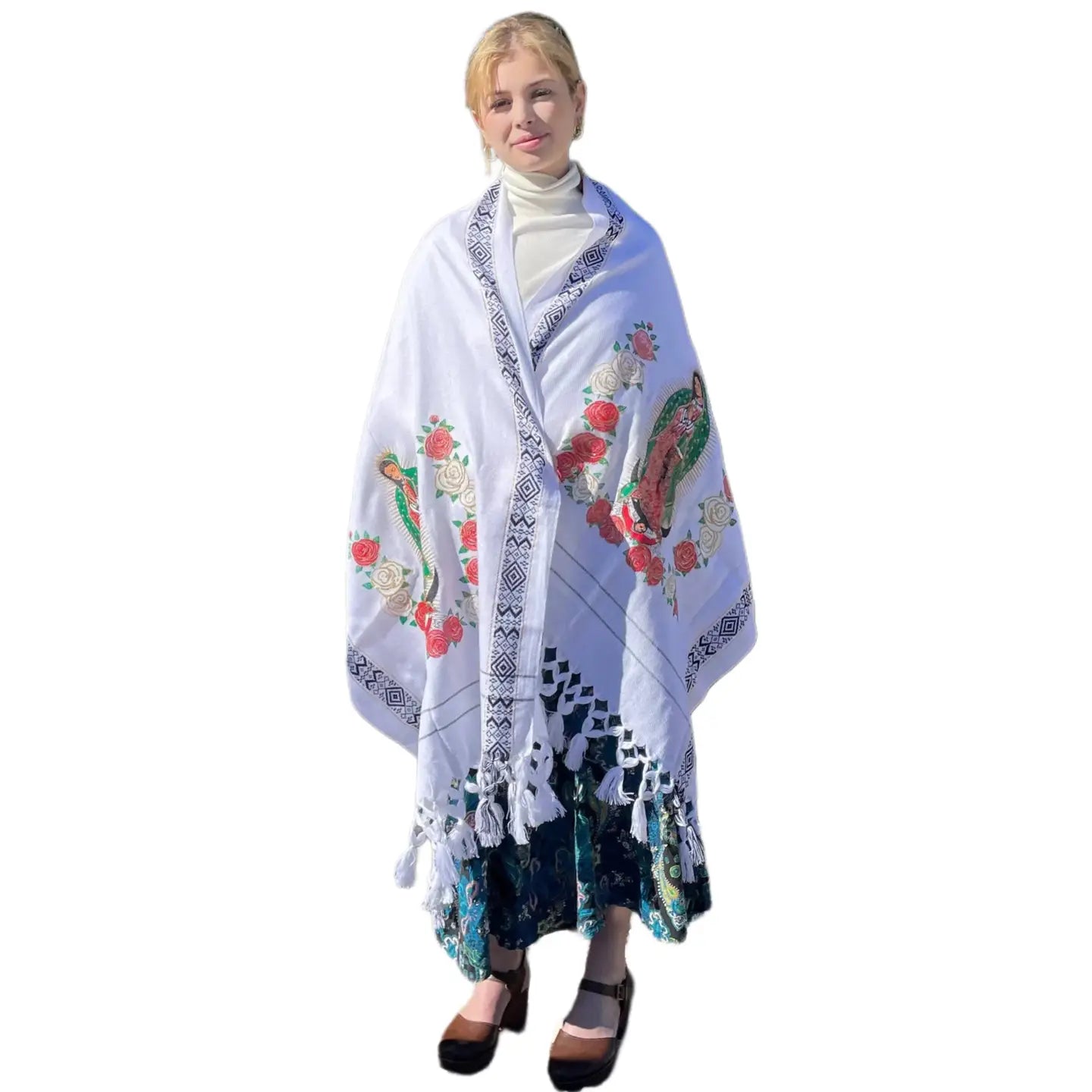 OLOG Fashionable Shawl - WHITE   80” x 30"