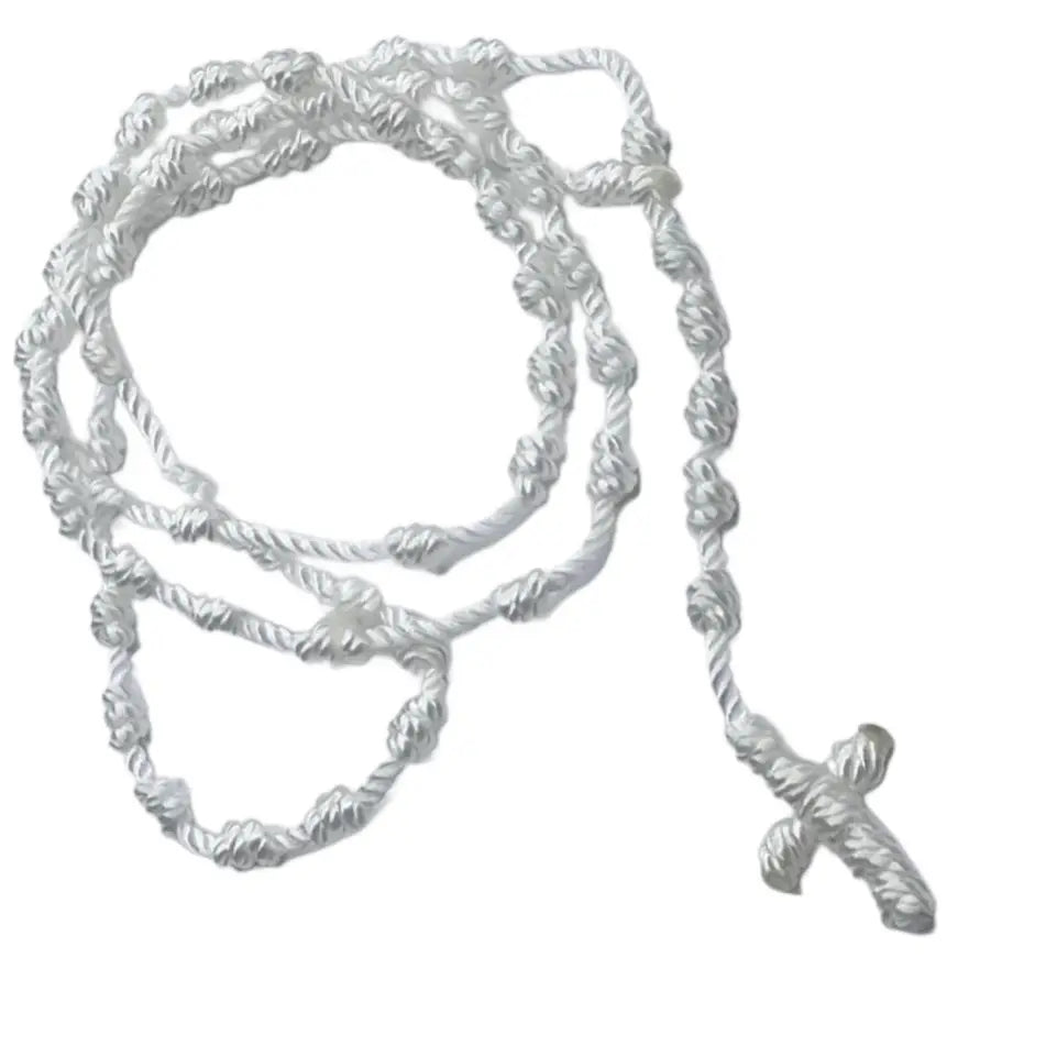 Rope Rosary   18" WHITE