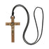 St. Benedict Wooden Crucifix Necklace    3.5"