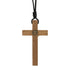 St. Benedict Wooden Crucifix Necklace    3.5"