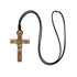St. Benedict Wooden Crucifix Necklace    2.75"