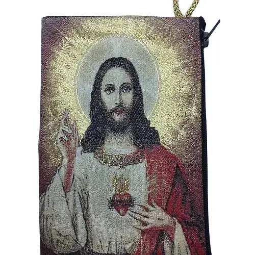 Sacred Heart of Jesus ORTH MD Rosary Pouch    4" x 6"