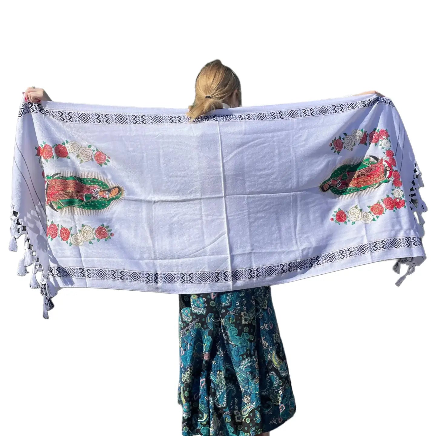 OLOG Fashionable Shawl - WHITE   80” x 30"