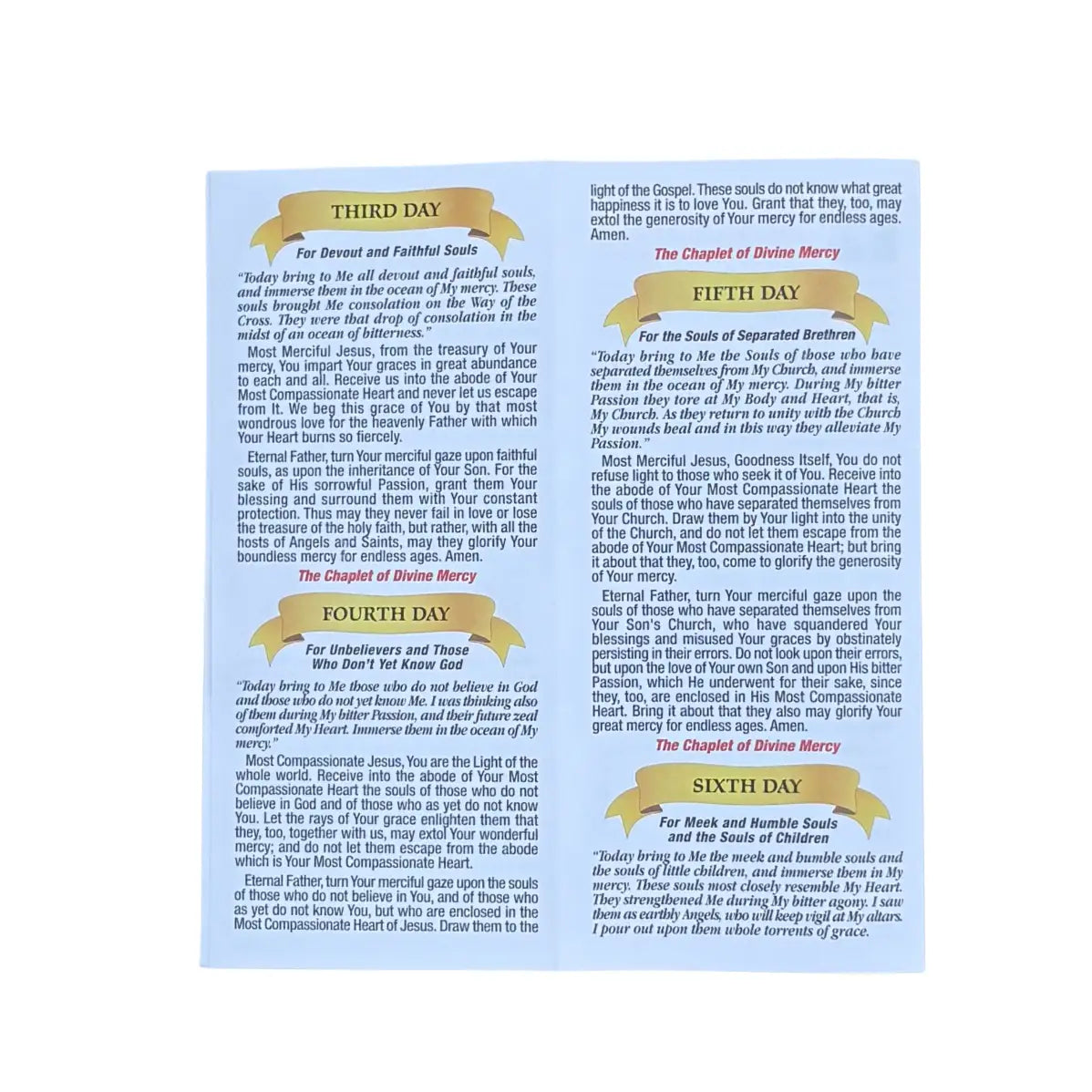 Novena to The Divine Mercy Pamphlet   (25/pk)