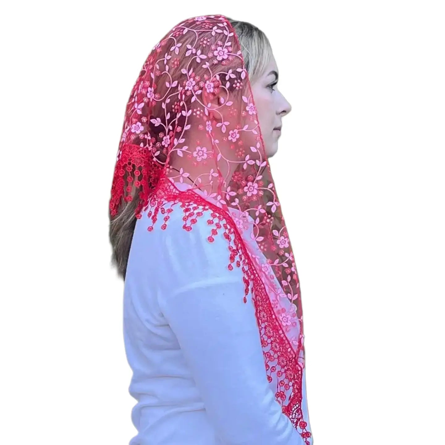 Cherry Blossom Veil - RED