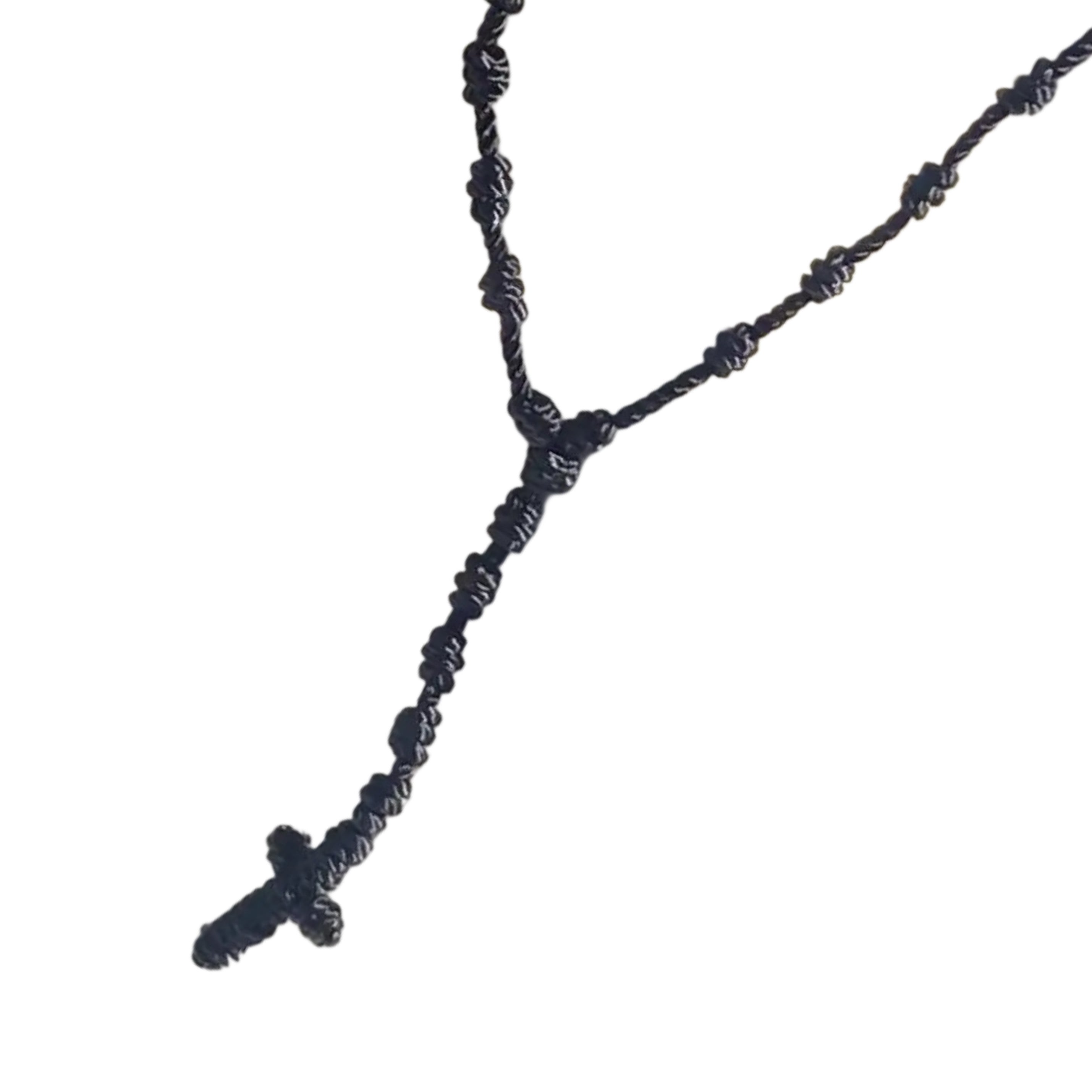 Rope Rosary    18" BLACK