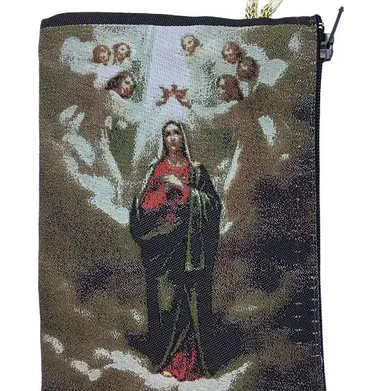 Our Lady Queen of Angels MD Rosary Pouch    4" x 6"