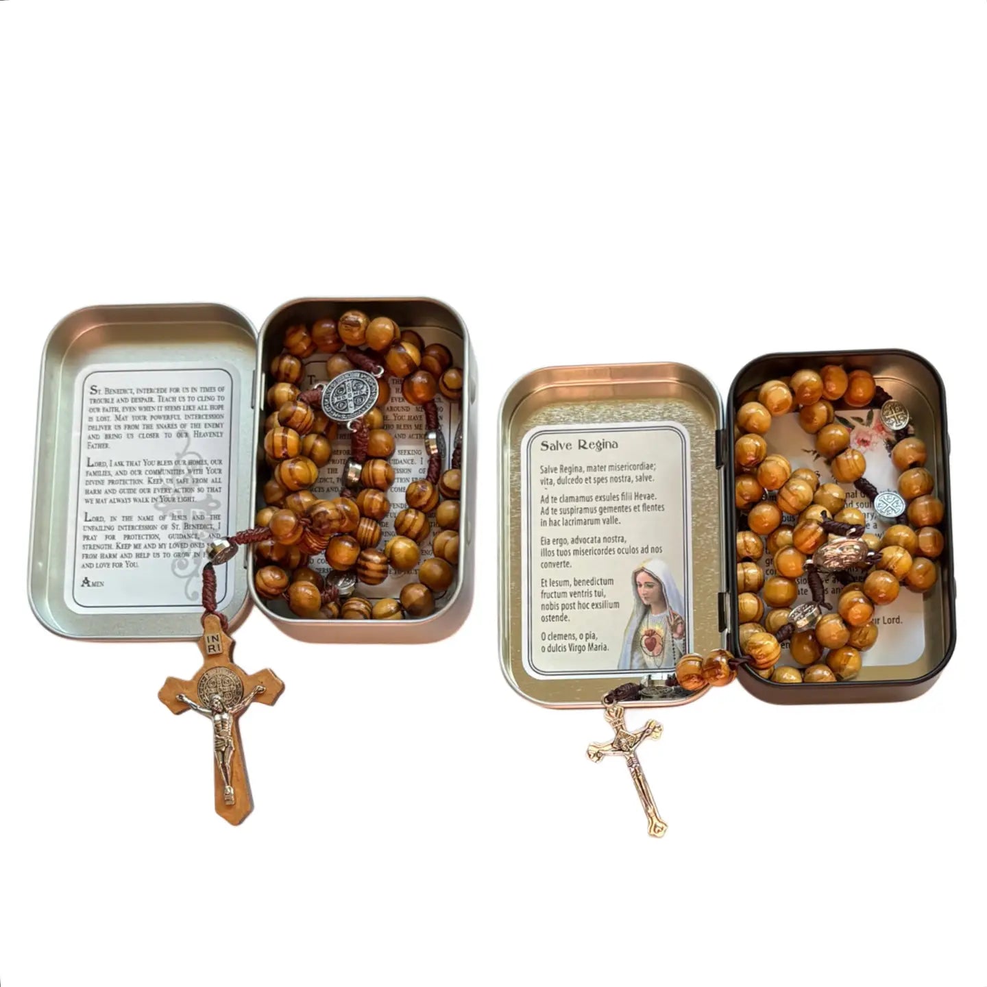 Rosary in Tin w/ Prayer (24 Tins) *SPECIAL DEAL*