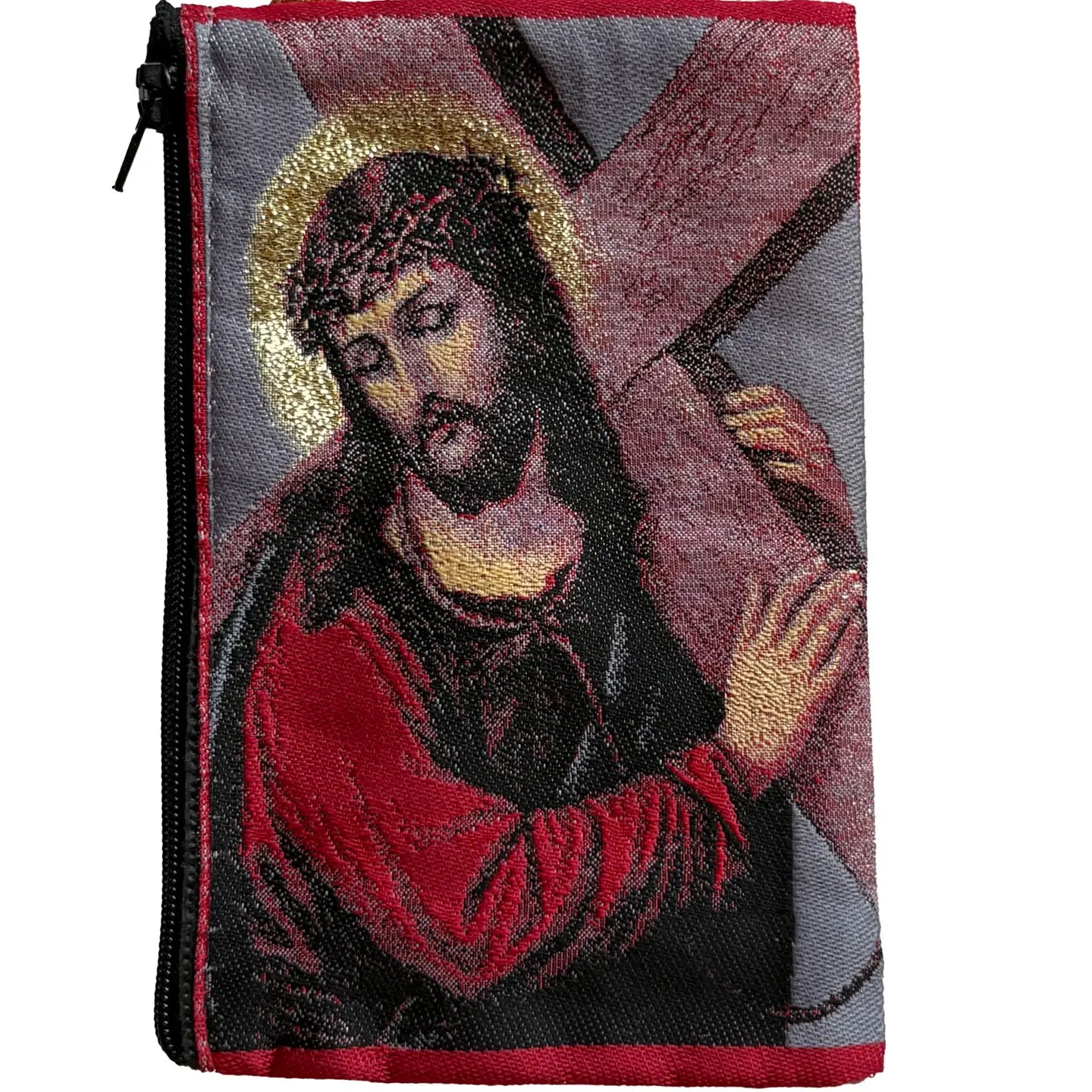 Jesus Carrying Cross MD Rosary Pouch   4" x 6"