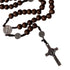 St. Benedict Wooden Rosary BROWN    16”