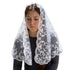 1/2 Moon Blessed Mary Veil - WHITE