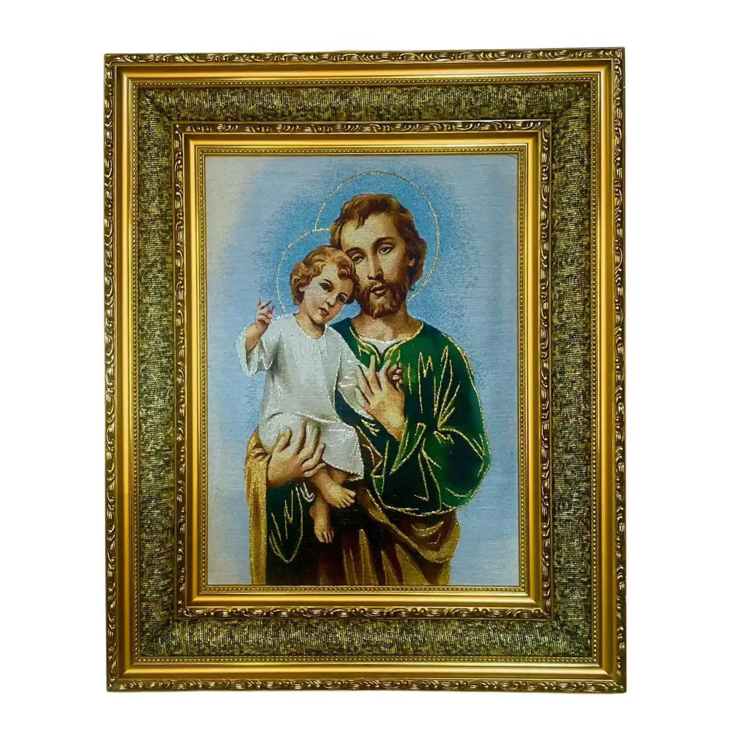 St. Joseph Double Padded Framed Image    21"