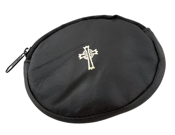 Leather Rosary Pouch - Oval