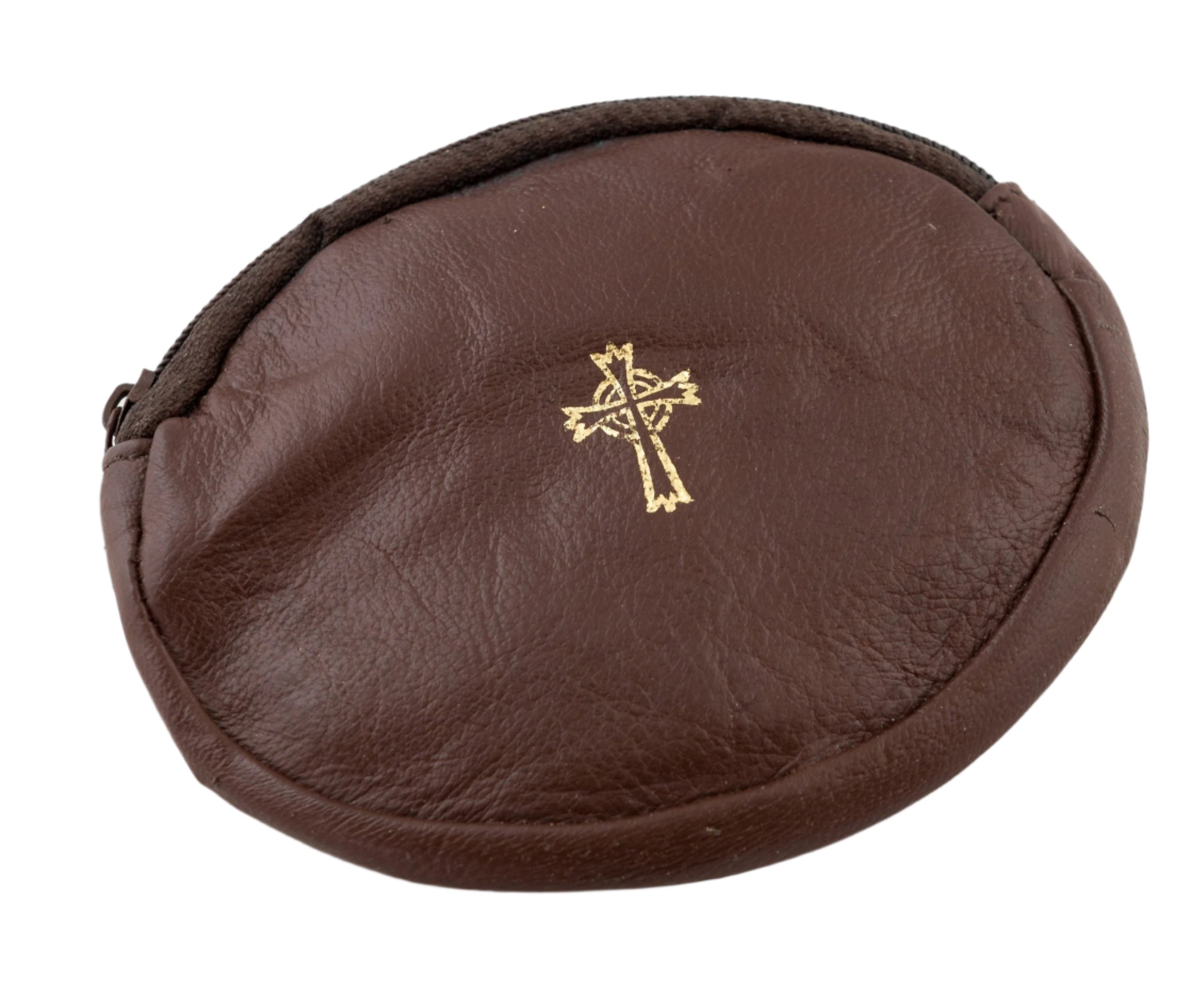 Leather Rosary Pouch - Oval