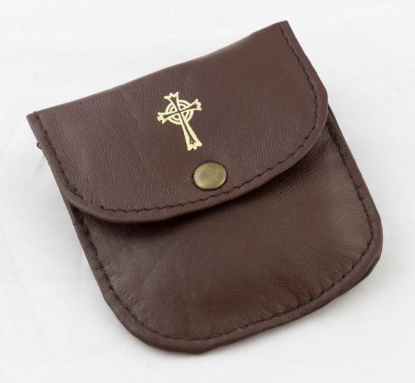 Leather Rosary and Coin Pouch