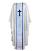 Mother Teresa Chasuble – Hand‑Embroidered Royal Blue Trim