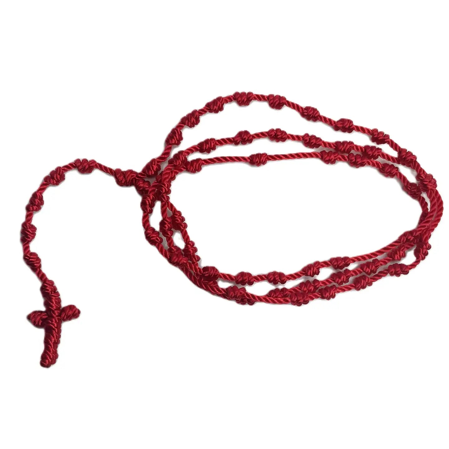 Rope Rosary   18" RED