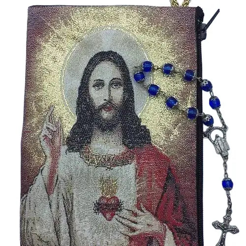 Sacred Heart of Jesus ORTH MD Rosary Pouch    4" x 6"