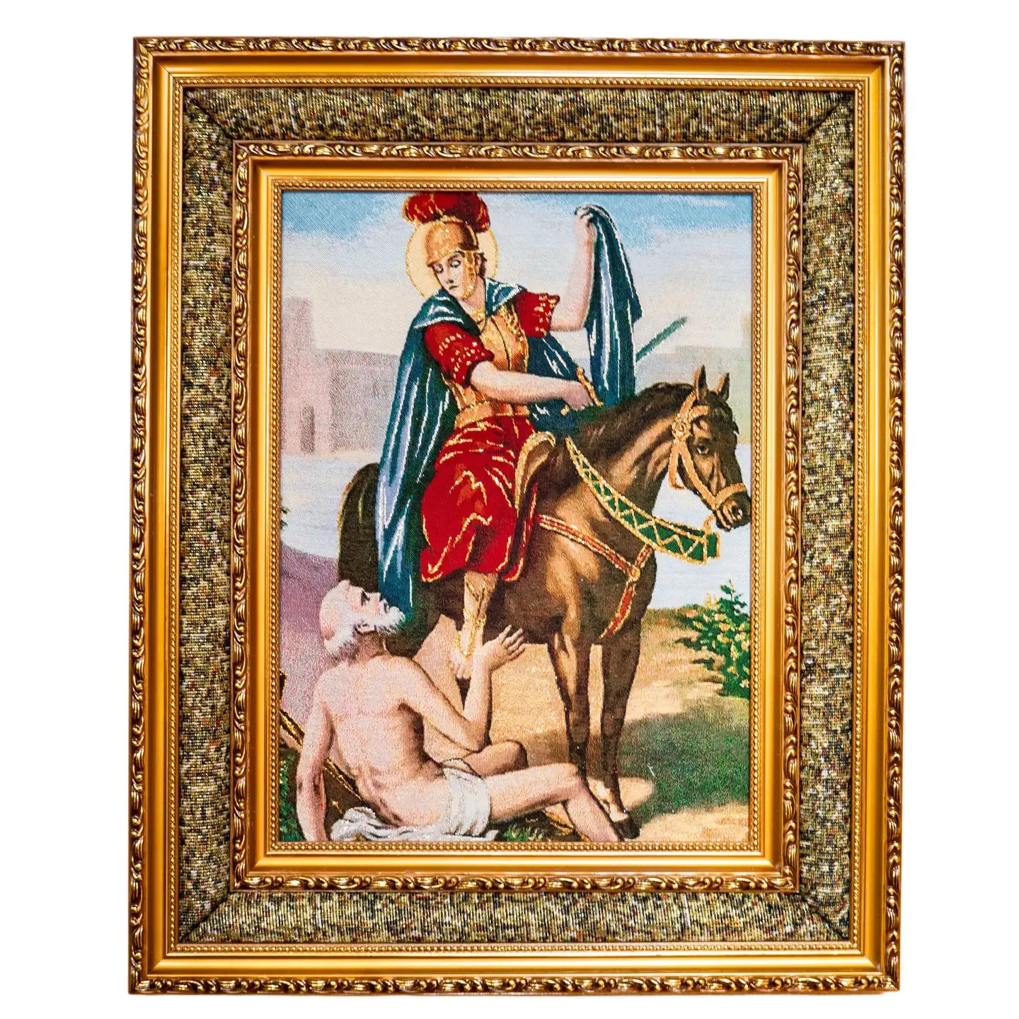 St. Martin of Tours Double Padded Framed Image   21"