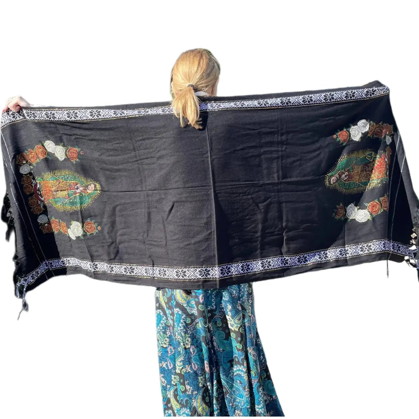 OLOG Fashionable Shawl - BLACK   80" x 30"