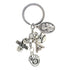 I LOVE Baseball Keychain w/ St. Sebastian Medal Charm   3"