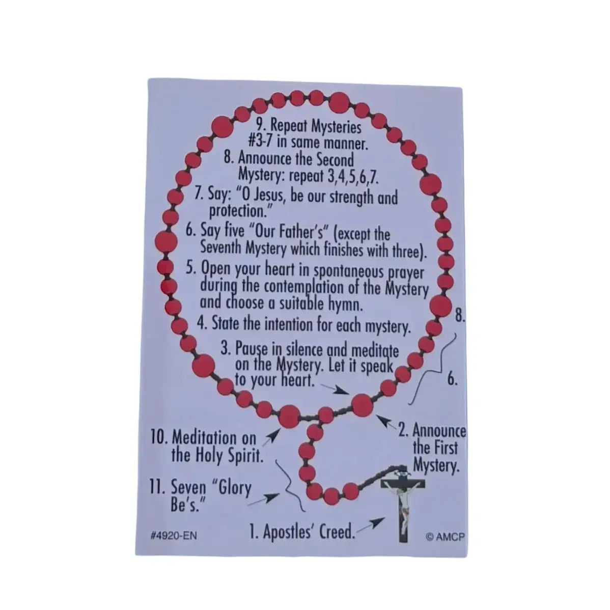 Jesus Rosary Prayer Card Pamphlet   (25/pk)