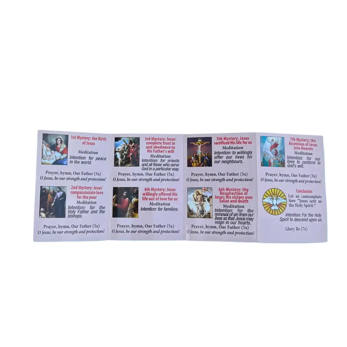Jesus Rosary Prayer Card Pamphlet   (25/pk)