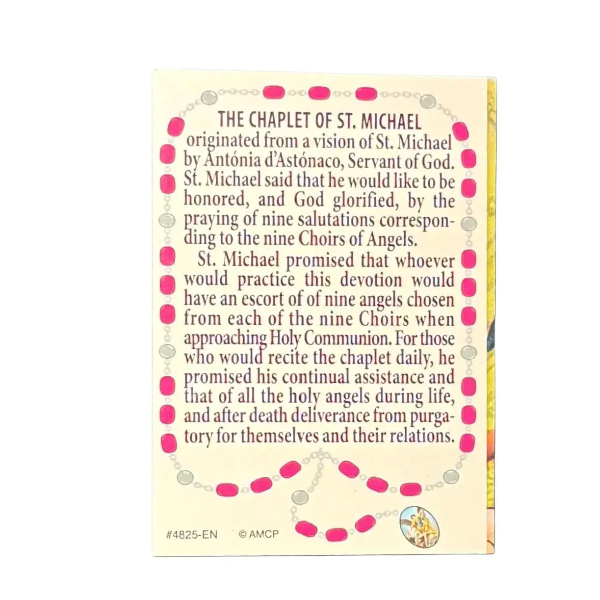 Chaplet of St. Michael Prayer Card Pamphlet   (25/pk)