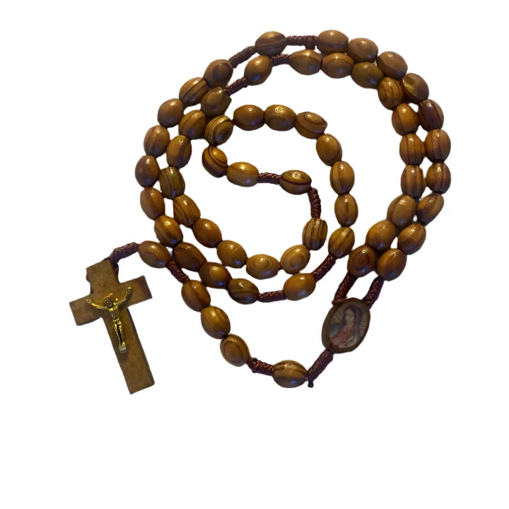 Our Lady of Guadalupe LRG Wooden Rosary   20”