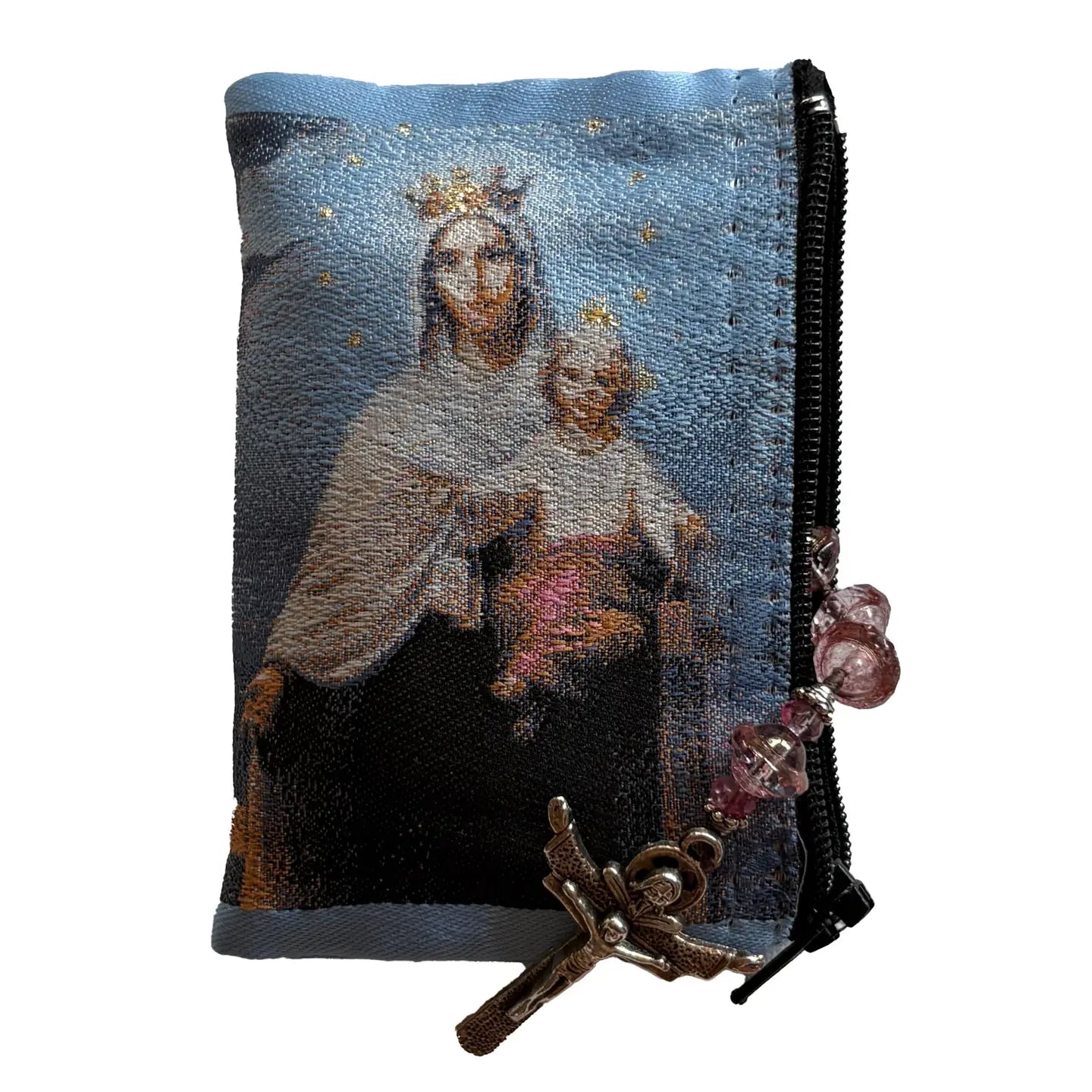 Lady of Mt. Carmel w/ Baby Jesus SM Rosary Pouch   3″ x 4″