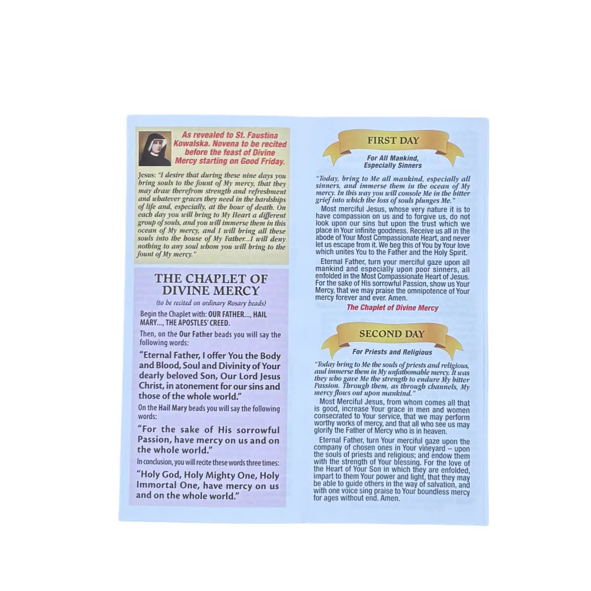 Novena to The Divine Mercy Pamphlet   (25/pk)
