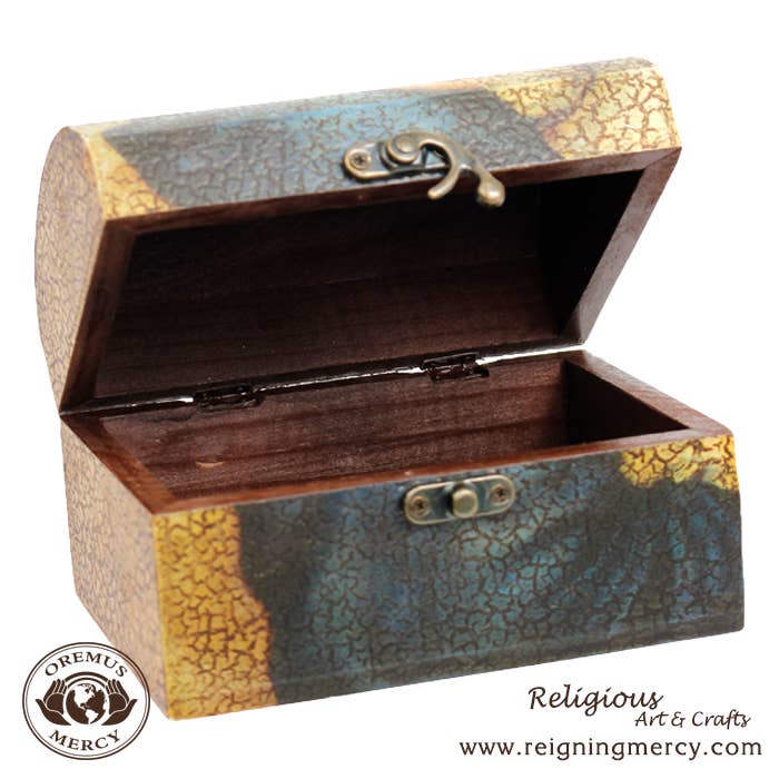 Madonna and Child Rosary Storage Box   6"
