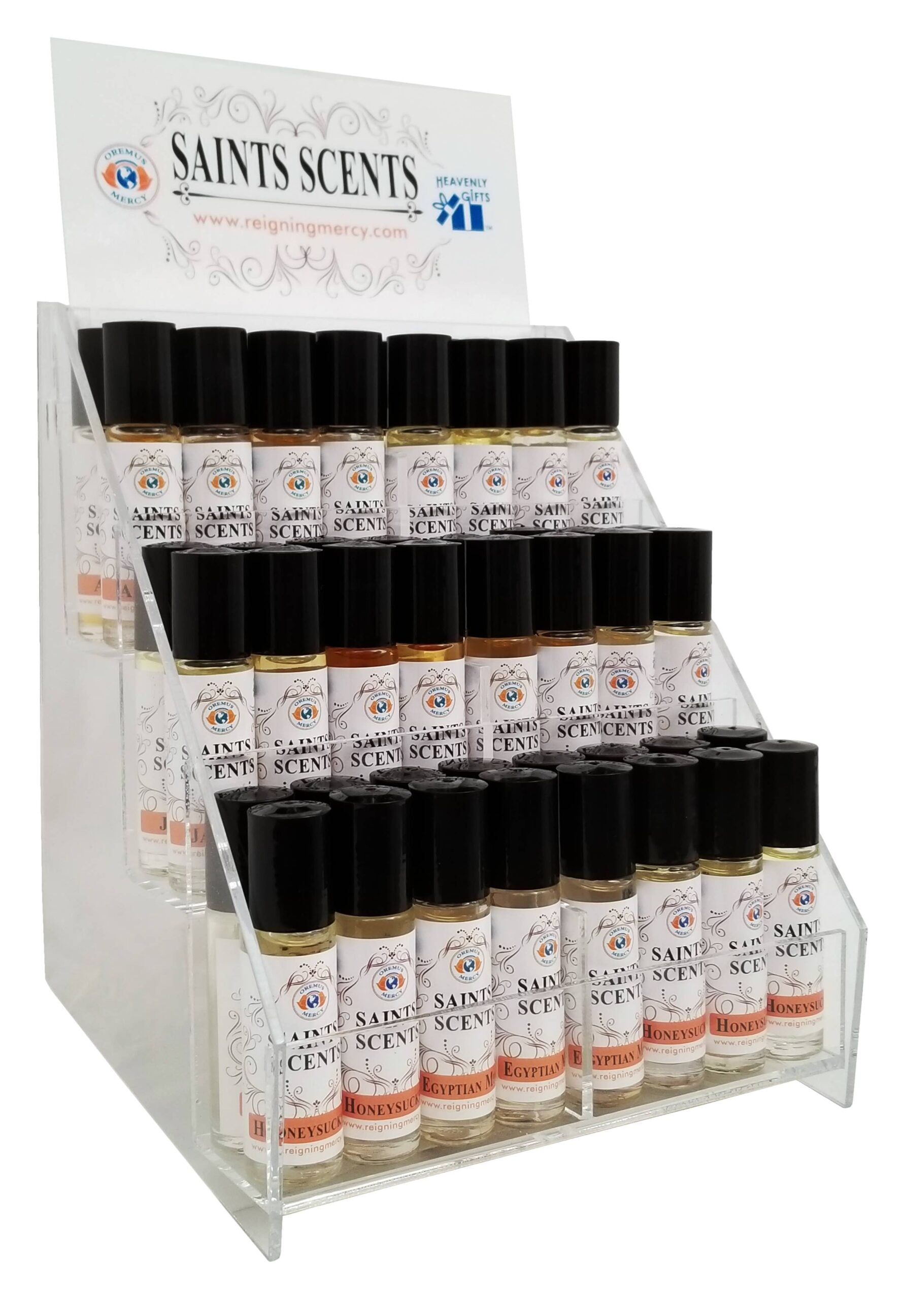 Saints Scents Essential Oils Counter Display  (48 bottles)