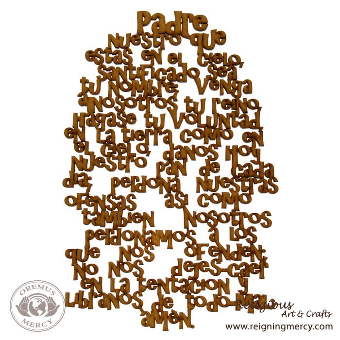 Wall Plaque - “Padre Nuestro” Wooden 13″
