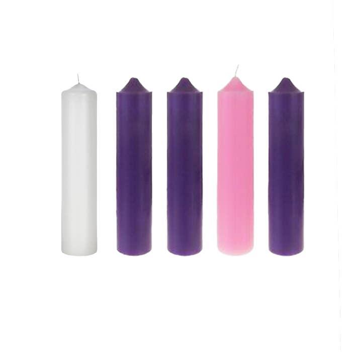 Advent Candles  7.5"  (5/pk)