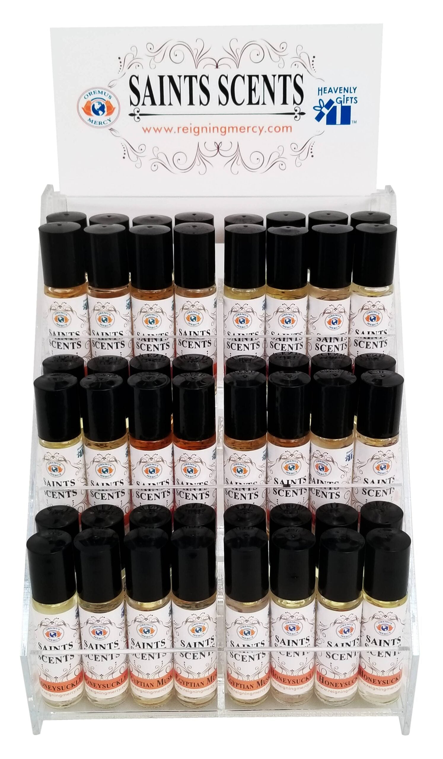 Saints Scents Essential Oils Counter Display  (48 bottles)