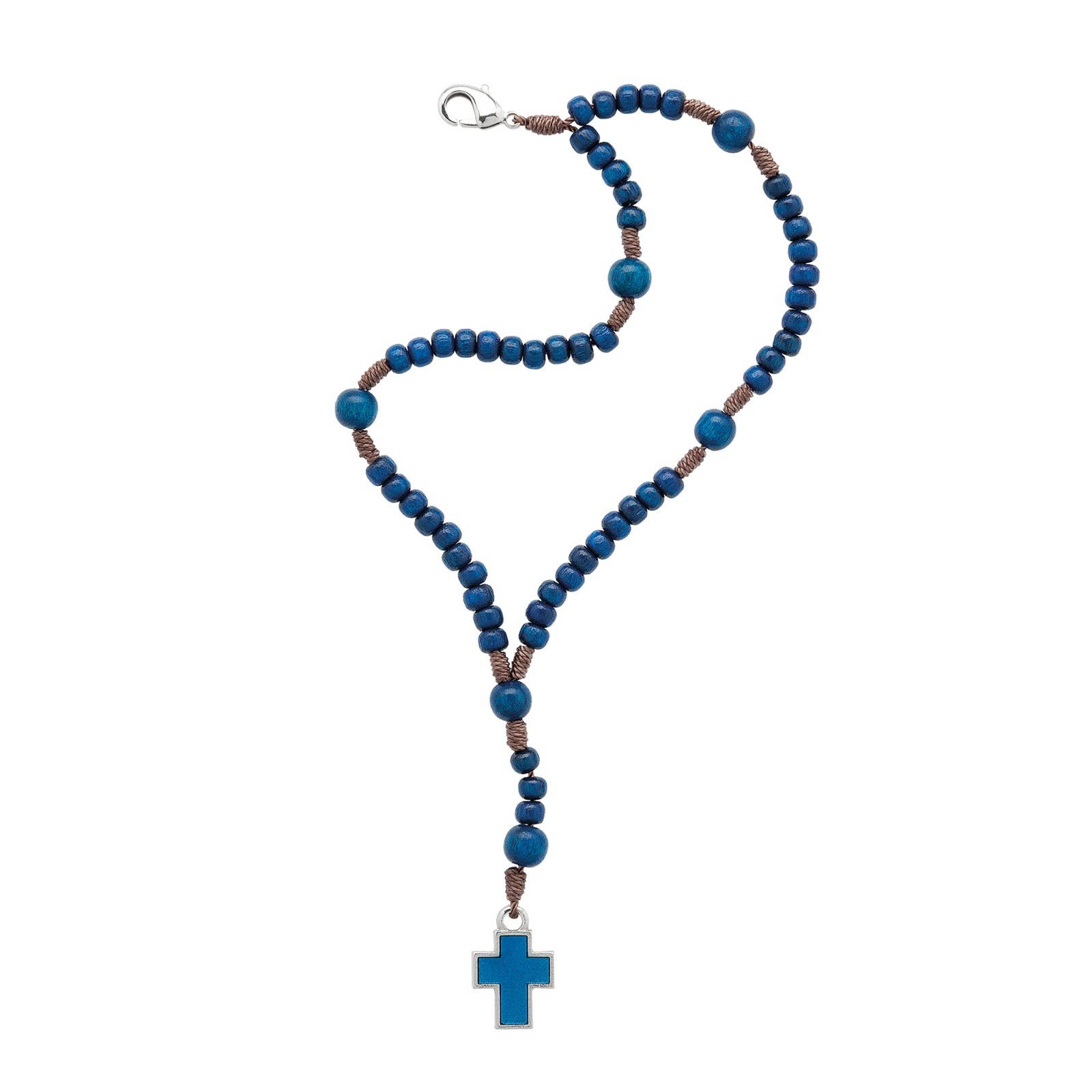 Child's Rosary Bracelet 8" - BLUE