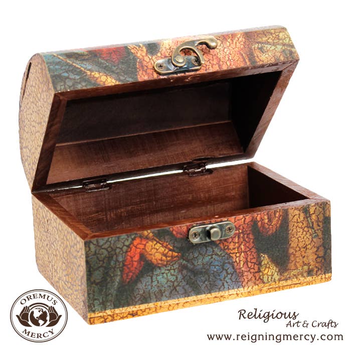 The Holy Family Rosary Storage Box    6"
