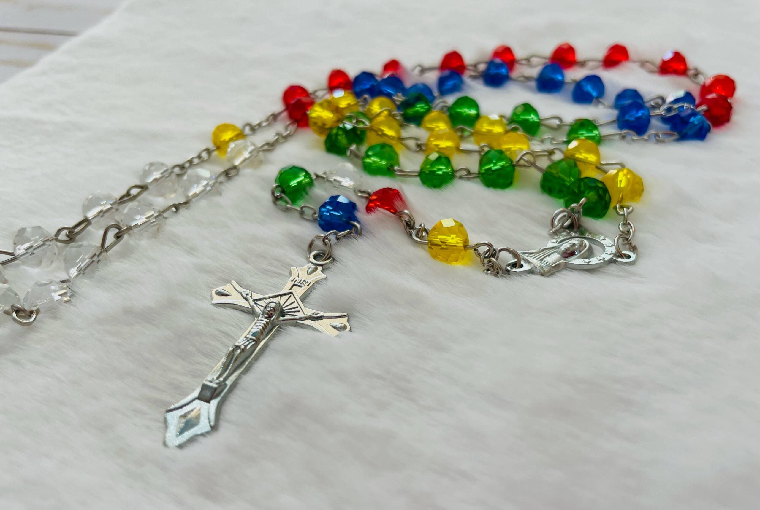 Rosary - Colorful Crystal    18"