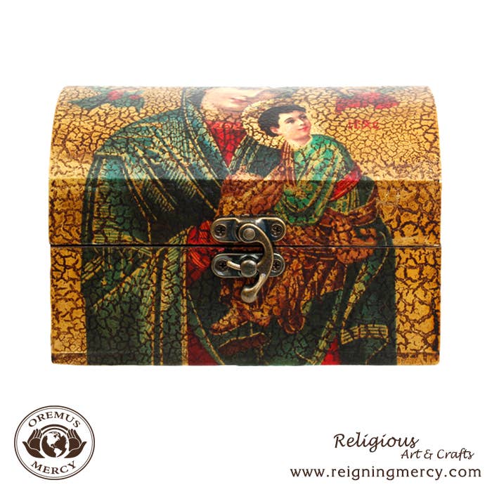 Our Lady of Perpetual Help Rosary Storage Box    6"