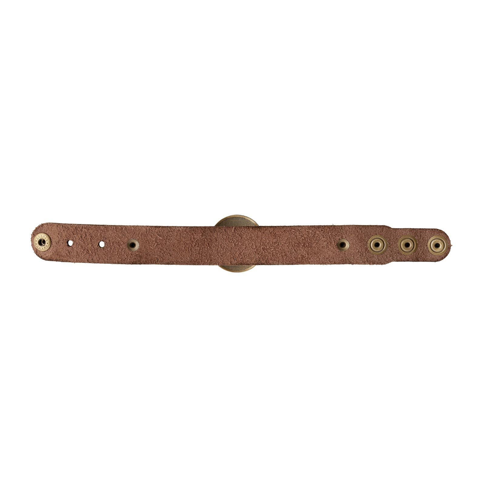 St. Benedict Leather Wristband    7"