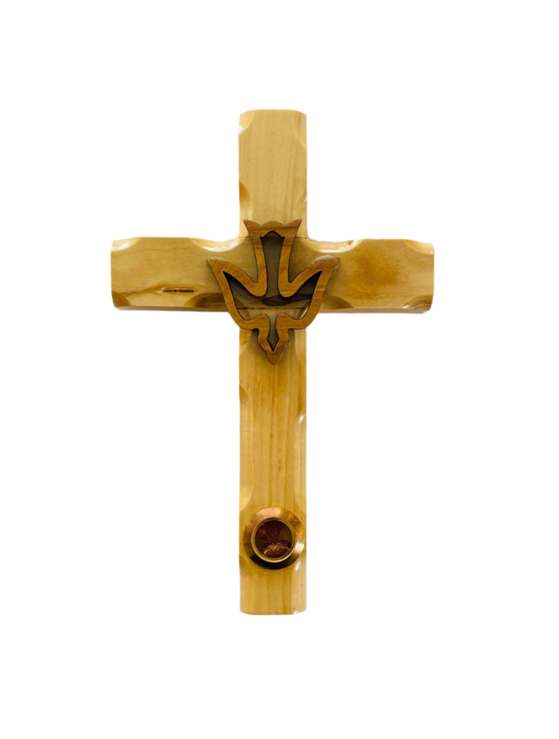 Olive Wood Holy Spirit Cross from Holy Land   6.5"