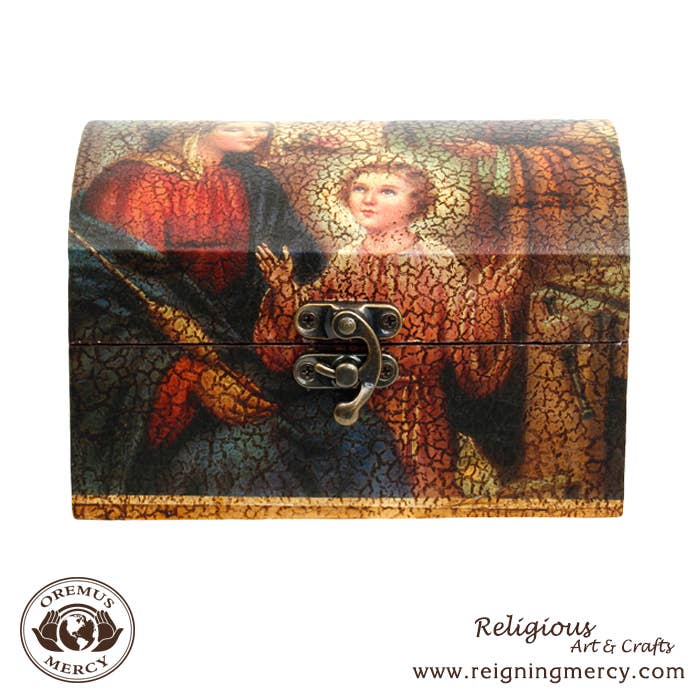 The Holy Family Rosary Storage Box    6"
