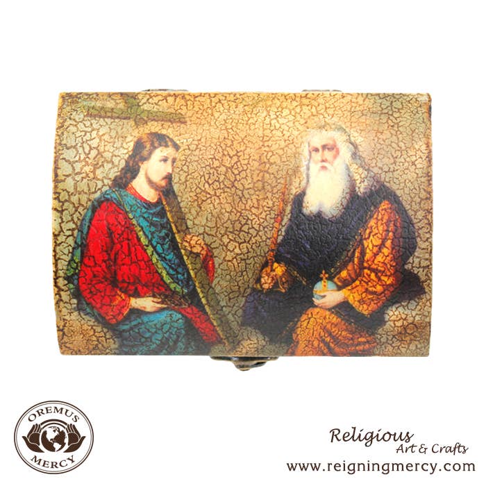 The Holy Trinity Rosary Storage Box    6"