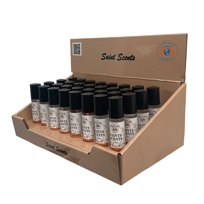 Saint Scents Essential Oils Counter Display   (32 bottles)