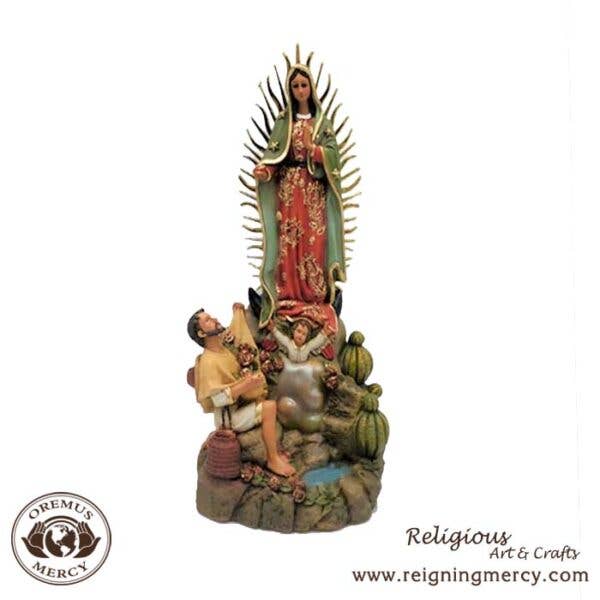 Virgin of Guadalupe Statue w/ St. Juan Diego    12"