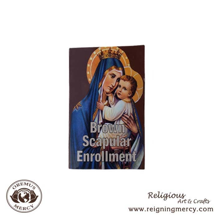 Brown Scapular Enrollment Prayer Card Pamphlet (25/pk)