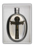 Holy Trinity Holy Water Flask SS Oval    3 oz