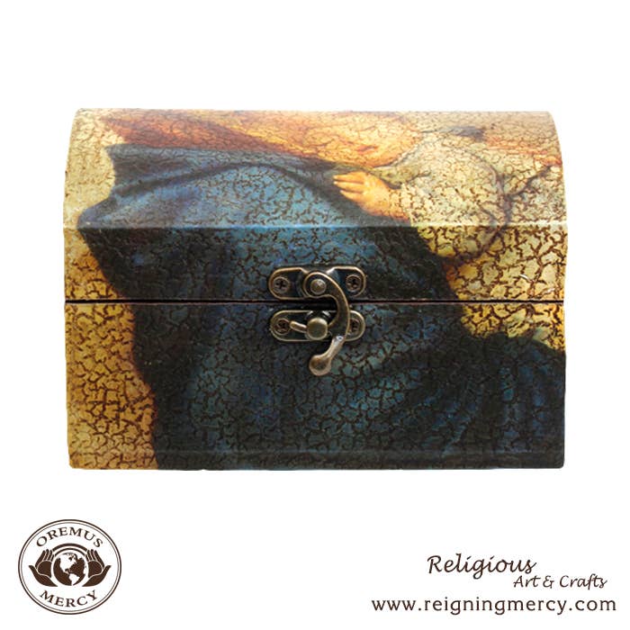 Madonna and Child Rosary Storage Box   6"