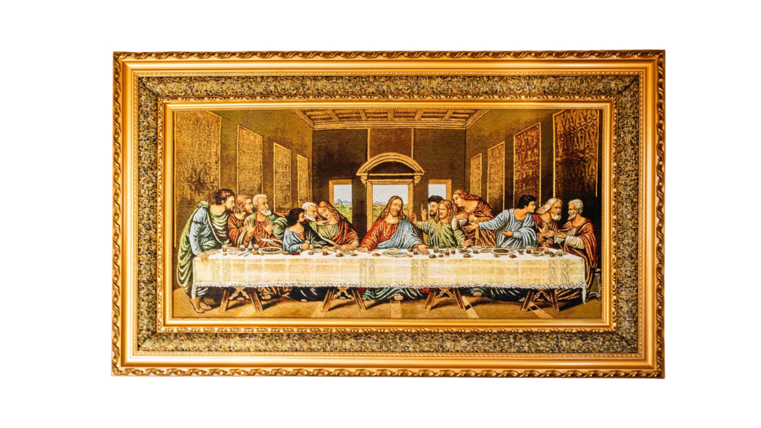 Last Supper Double Padded Framed Image   39"